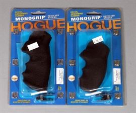 Hogue Monogrip Revolver Stocks, Qty 2, for Smith & Wesson N Frame Square Butt and Smith & Wesson J Frame Round Butt, New Old Stock