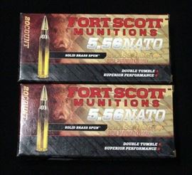 Fort Scott Munitions 5.56 NATO 62 Gr Ammo, QTy 2 Boxes x 20 Rounds = 40 Total Rounds