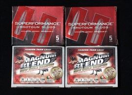20 Gauge Shotshells, Qty 20 Total Rounds, Hornady Superformance, Qty 10 Rounds, and Hevi-Shot Magnum Blend, Qty 10 Rounds