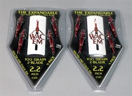 Wac 'Em and Stack 'Em 100 Grain 2 Blade Broadheads, 2.2" Cut, Qty 2 Packages, New Old Stock
