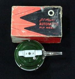 Vintage JC Higgins No. 3157 Automatic Fly Reel with Original Box