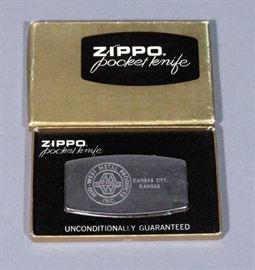 Zippo Mid-West Metal Products Kansas City, Kansas Advertising Pocket Knife with Original Box