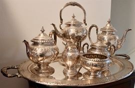 Seven Piece Sterling Silver Tea/Coffee Service