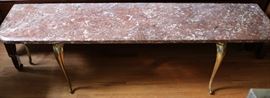 Marble & Brass Table/Bench