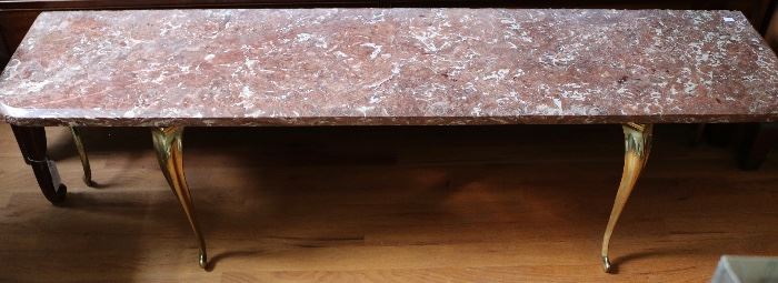 Marble & Brass Table/Bench