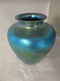 Vase, Steuben, Aurene blue, damaged sold as is