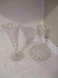 Decanter and vase