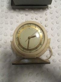 Antique table clock, in original box, very nice condition