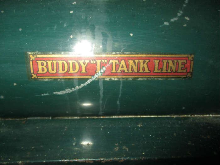 Label on Buddy L Tank Line Truck