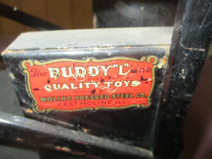 Label on Buddy L Toy Steam Shovel