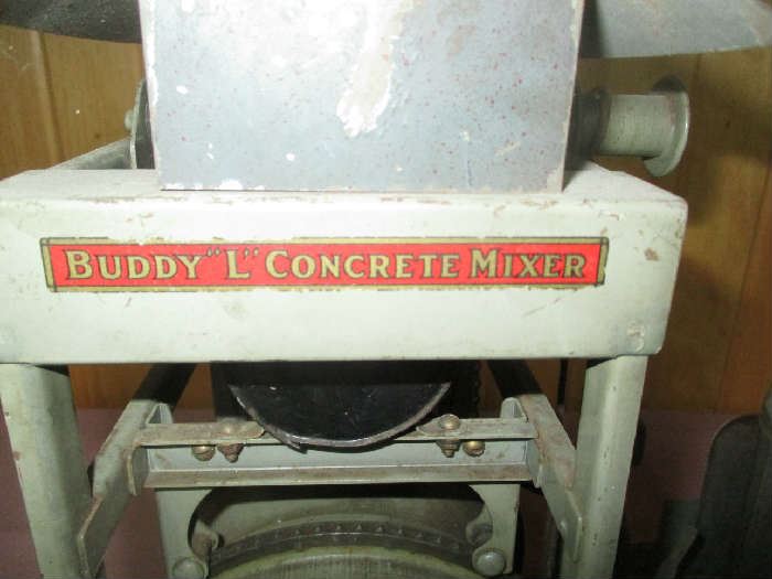 Label on Buddy L Concrete Mixer