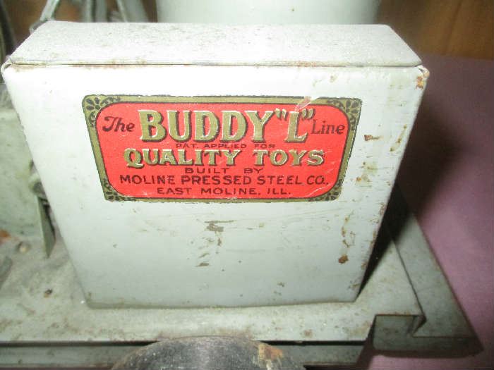 Label on Buddy L Concrete Mixer