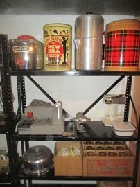 Tins, Coolers and glassware