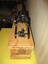 Winchester breech loading cannon in original wood box
