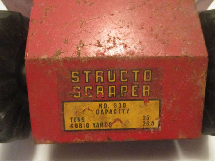 Structo Scraper model 330, antique metal toy