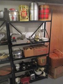 Tins, Coolers and assorted items