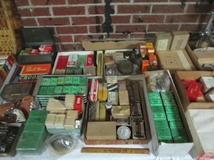 Assorted gun ammo and other items