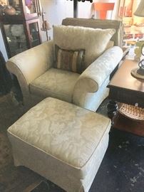 Bassett Chair with matching Ottoman