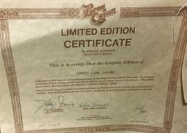 Floyd Sonnier's "MARDI GRAS GUMBO" Certificate of Authenticity 