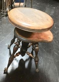 Antique Wooden Organ/Piano Seat