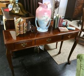 Mahogany Sofa Table with 3 Drawers