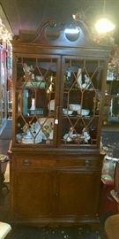 Lovely Queen Anne Style China Cabinet