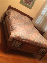 Full/Queen bed sold with mattress and box springs Comforters and sheets also available for purchase