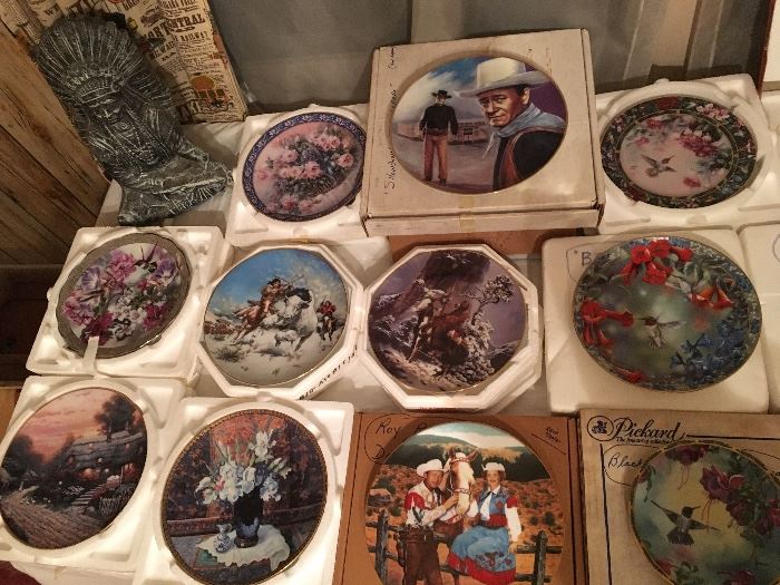 Large selection of collector plates, several Western and Hummingbirds all have authentication papers