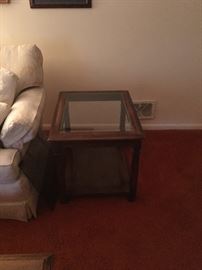 Small glass top side table 
