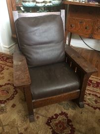 Child's Mission Oak Morris chair