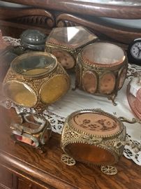 Antique and vintage jewelry and trinket boxes