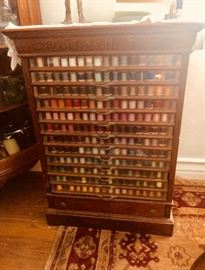 Rare antique spool cabinet