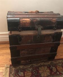 Small antique steamer trunk