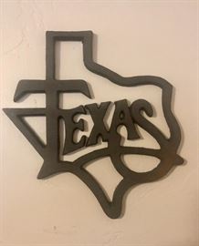 Cast iron Texas wall hanging