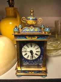 Cloisonne clock