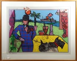 Richard Marshall Merkin Lithograph "Was It a Cat I Saw?"