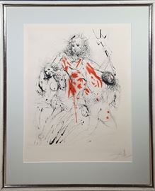 Salvador Dali pencil signed EA Poseidon print