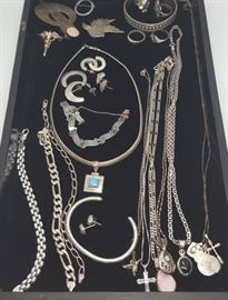 Tray Lot Of Sterling Jewelry