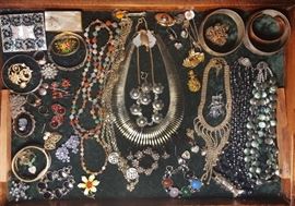 Case Lot Costume Jewelry - Weiss, Har, Alice Caviness, MOP compacts, rhinestone, etc.