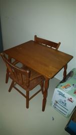 Children's size dining table and chairs