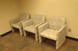 3 Cloth Covered Chairs

