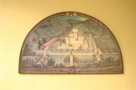 Castle Wall Art Mounted on Wood
