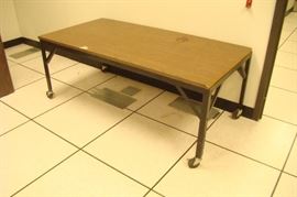 Steel Framed Table on Casters
