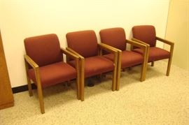4 Boling Mid Century Wood Framed Chairs
