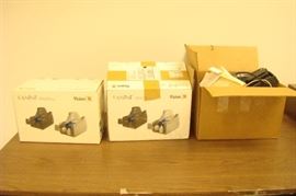 3 Panini Vision X Digital Check Scanners in Steel Cart
