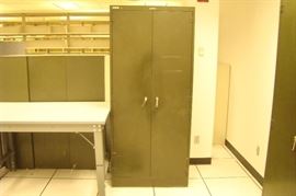 Vintage Green Shaw Walker Steel Cabinet
