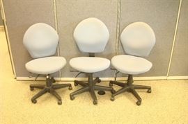 3 Multi Adjustable Office Chairs on Casters
