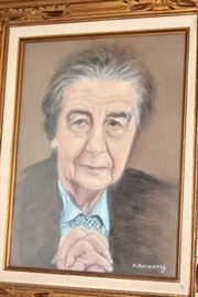 Golda Meir Pastel Fanwood Estate Liquidation by Estate Sales By Olga