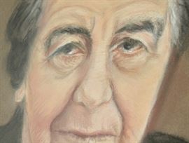 Golda Meir Pastel Fanwood Estate Liquidation by Estate Sales By Olga
