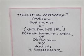 Golda Meir Pastel Fanwood Estate Liquidation by Estate Sales By Olga